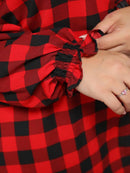 Vestido Camisa Feminino Xadrez com Manga Longa - Laila. Plus Size