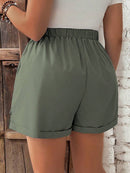 Short Feminino de Cintura com Cordão e Bolsos - Anastasia. Plus Size