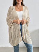 Cardigan Feminina de Praia com Efeito Vazado - Nicole. Plus Size