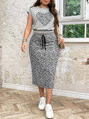 Conjunto Feminino de 2 peças de Saia e Top - Celina. Plus Size