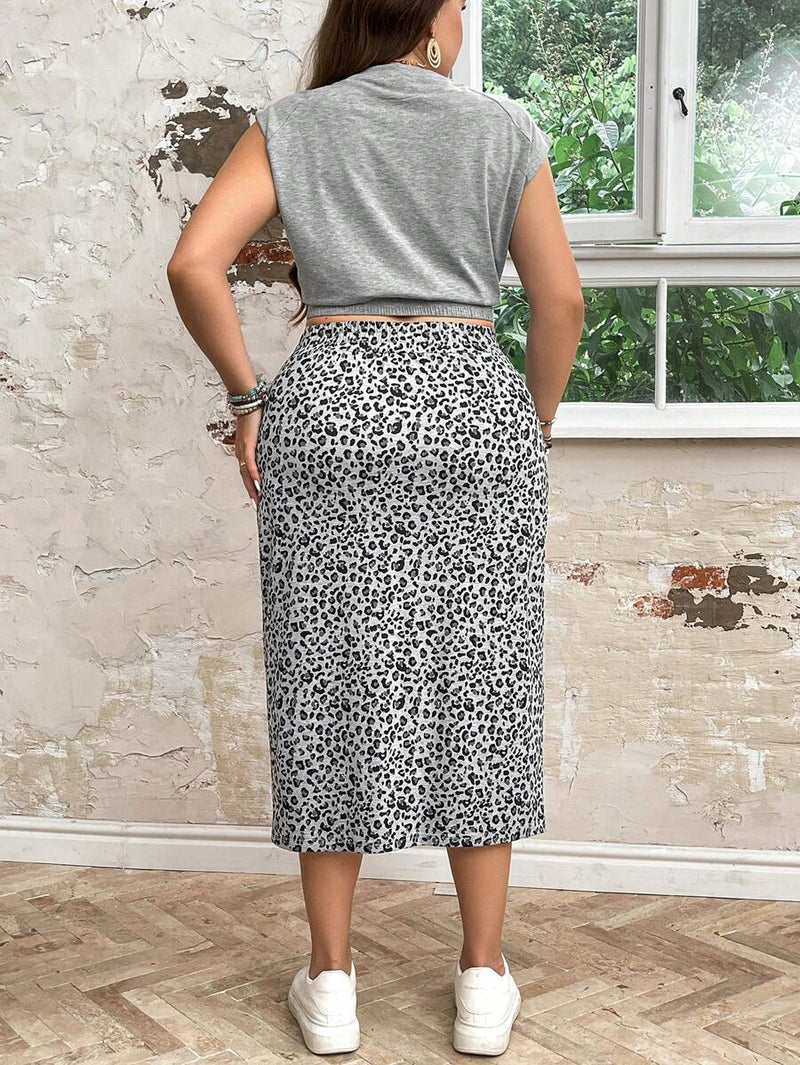 Conjunto Feminino de 2 peças de Saia e Top - Celina. Plus Size