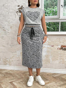 Conjunto Feminino de 2 peças de Saia e Top - Celina. Plus Size