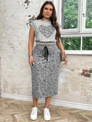 Conjunto Feminino de 2 peças de Saia e Top - Celina. Plus Size