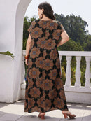 Túnica Feminina reto de manga curta morcego - Samira. Plus Size