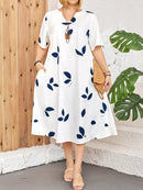 Vestido feminino longo estampado Sabrina. Plus Size