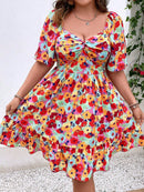 Vestido Feminino Estampado Floral Boho - Zélia. Plus Size
