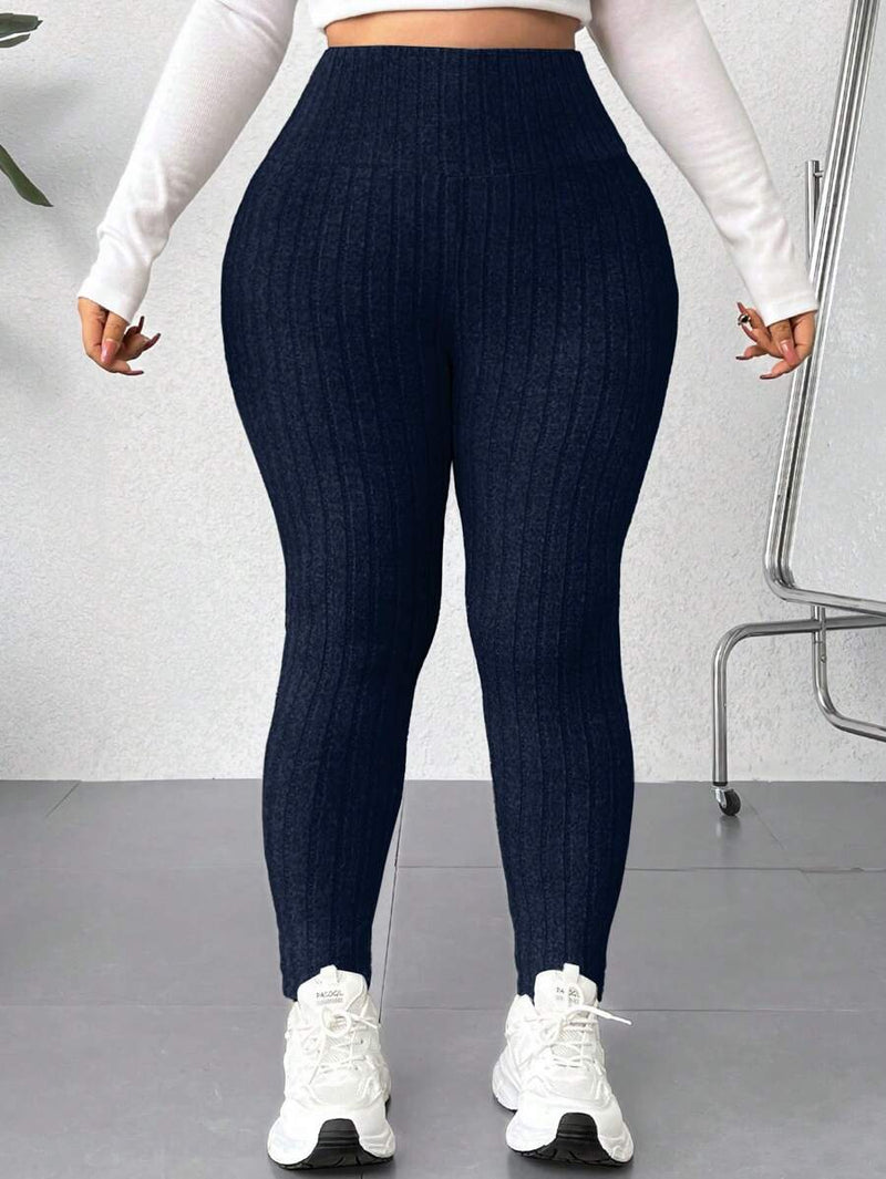 Legging Feminina Canelada de Cintura Alta - Eny. Plus Size