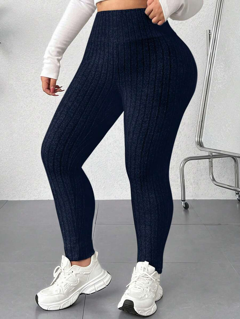 Legging Feminina Canelada de Cintura Alta - Eny. Plus Size