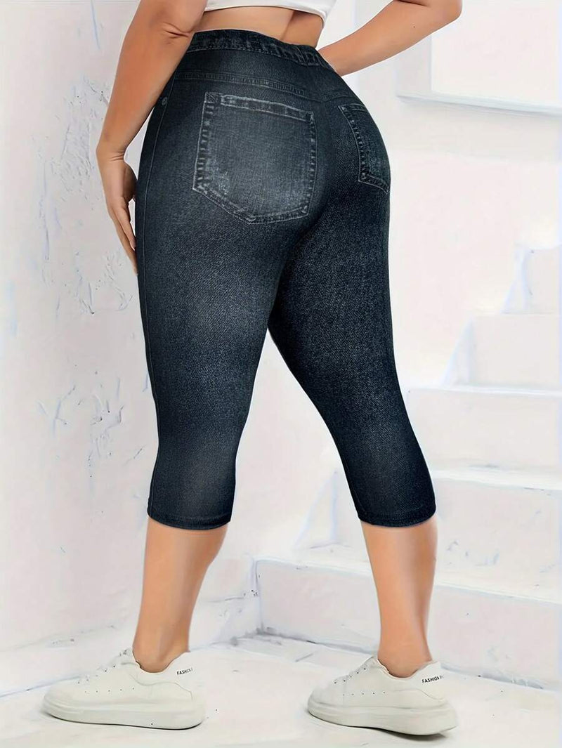 Calça Jeans Feminina Capri Skinny - Viviane. Plus Size