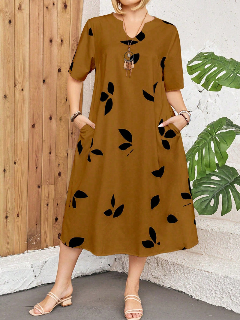 Vestido feminino longo estampado Sabrina. Plus Size