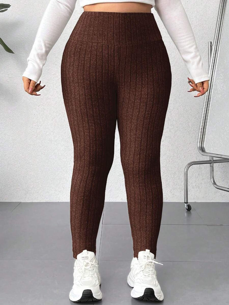 Legging Feminina Canelada de Cintura Alta - Eny. Plus Size
