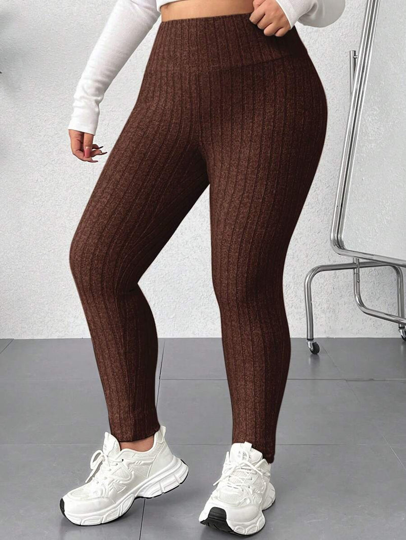 Legging Feminina Canelada de Cintura Alta - Eny. Plus Size