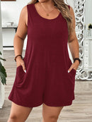 Macação Feminino com bolsos duplos - Kerliane. Plus Size