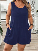 Macação Feminino com bolsos duplos - Kerliane. Plus Size