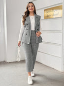 Conjunto Feminino de Colete e Calça Casual - Lúcia. Plus Size