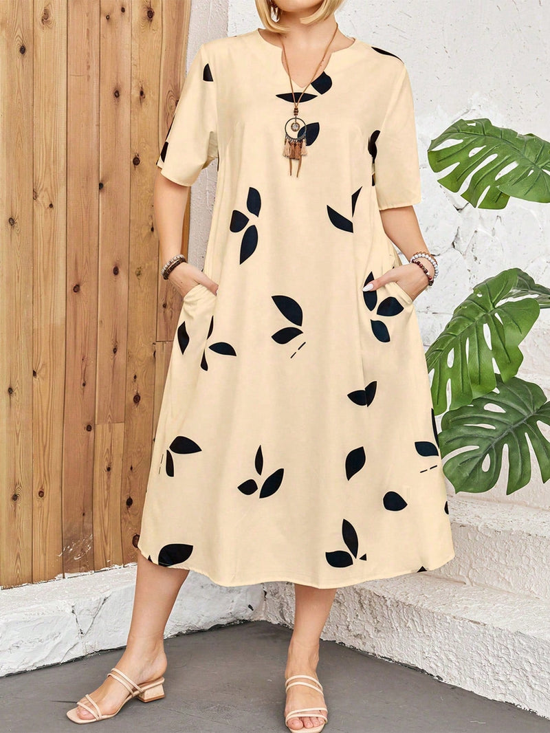 Vestido feminino longo estampado Sabrina. Plus Size