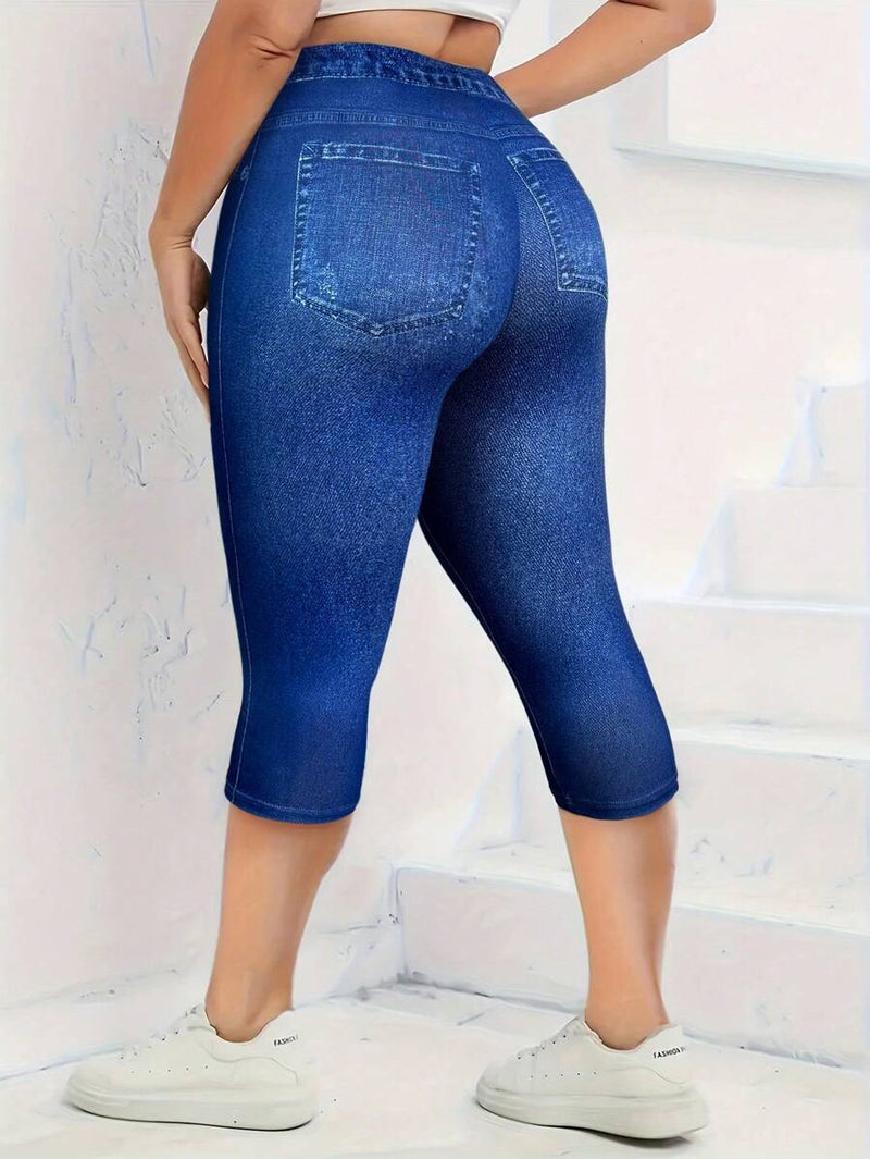 Calça Jeans Feminina Capri Skinny - Viviane. Plus Size