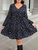 Vestido Feminino Smock com Manga Lanterna - Jade. Plus Size