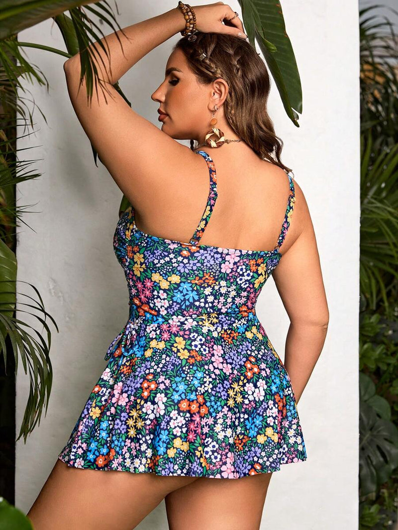 Tankini Feminino Decote em U, Laço - Lorraine. Plus Size