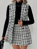 Conjunto Feminino Colete   Saia Evasê - Marina. Plus Size