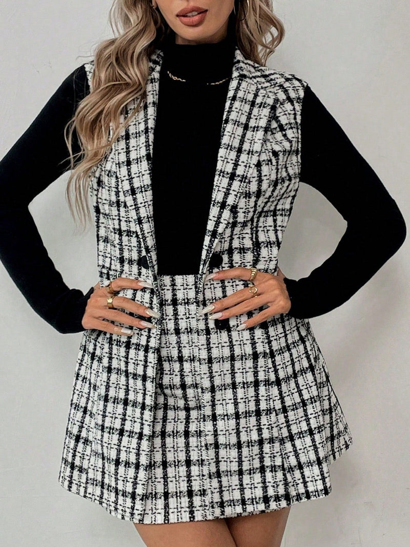 Conjunto Feminino Colete   Saia Evasê - Marina. Plus Size