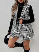 Conjunto Feminino Colete   Saia Evasê - Marina. Plus Size