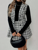 Conjunto Feminino Colete   Saia Evasê - Marina. Plus Size