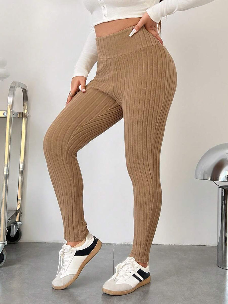 Legging Feminina Canelada de Cintura Alta - Eny. Plus Size