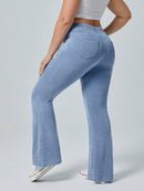 Calça Feminina Jeans Casual com Cordão na Cintura - Liz. Plus Size