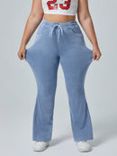 Calça Feminina Jeans Casual com Cordão na Cintura - Liz. Plus Size