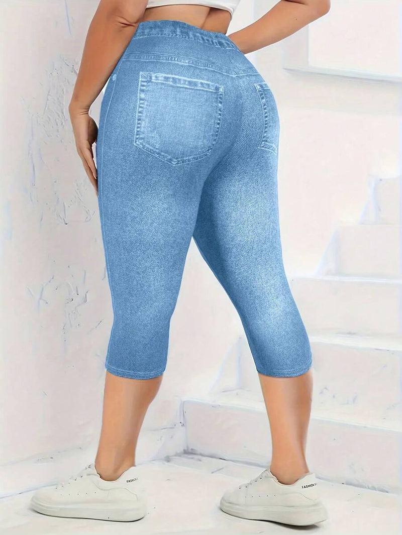 Calça Jeans Feminina Capri Skinny - Viviane. Plus Size