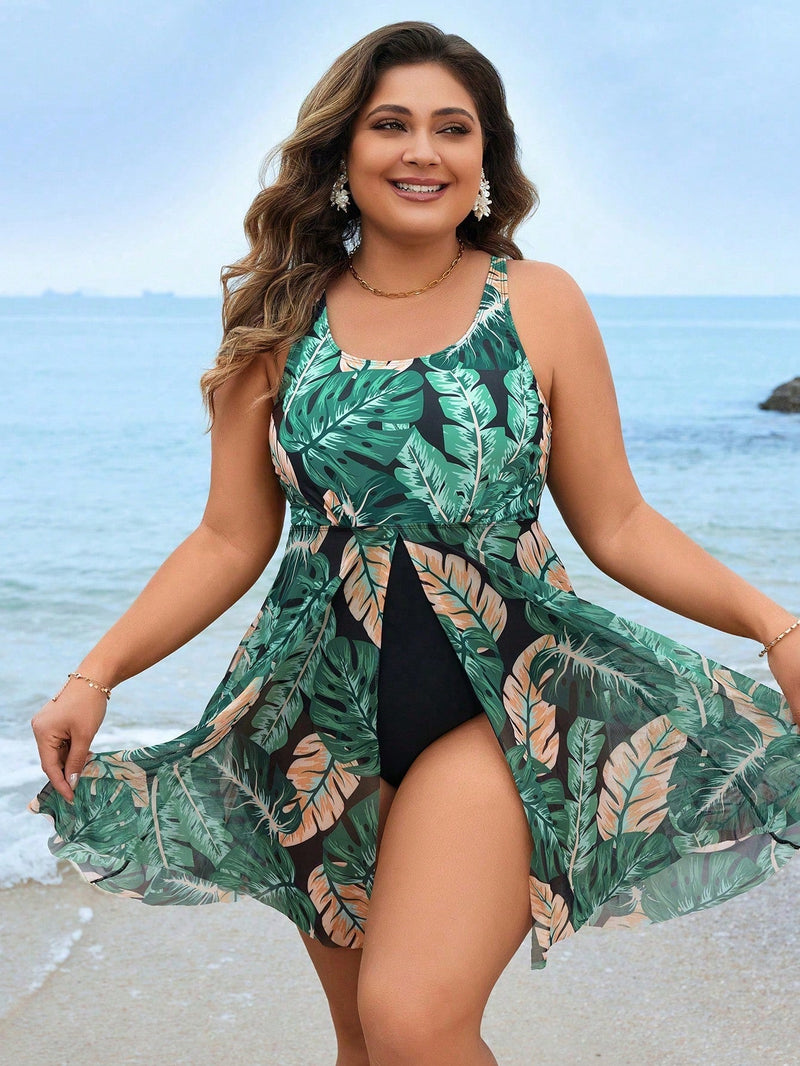 Maiô Feminino em Estampa Exclusiva e Alças Confortáveis - Mariana. Plus Size