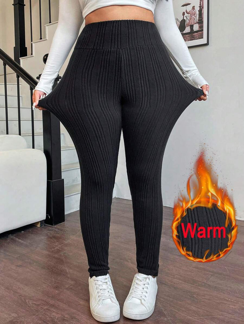 Legging Feminina Canelada de Cintura Alta - Eny. Plus Size