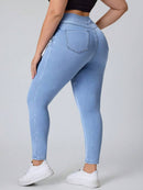 Calça jeans Feminina Elástica Slim Fit - Catarina. Plus Size