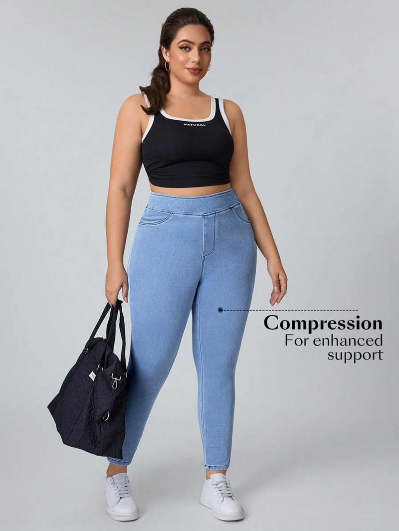 Calça jeans Feminina Elástica Slim Fit - Catarina. Plus Size