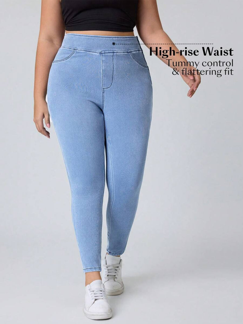 Calça jeans Feminina Elástica Slim Fit - Catarina. Plus Size