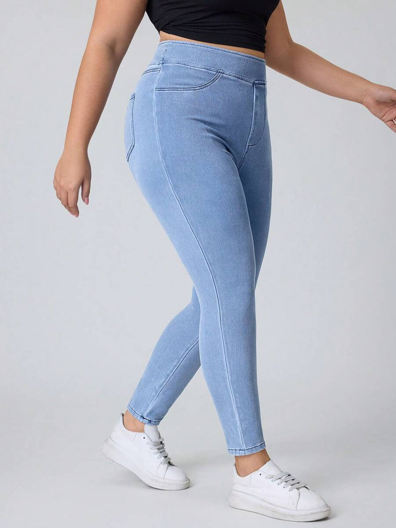 Calça jeans Feminina Elástica Slim Fit - Catarina. Plus Size