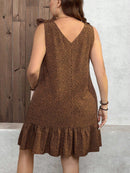 Vestido Feminino Sem Manga, Decorado com Laço - Rousey. Plus Size