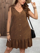 Vestido Feminino Sem Manga, Decorado com Laço - Rousey. Plus Size