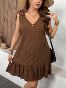 Vestido Feminino Sem Manga, Decorado com Laço - Rousey. Plus Size