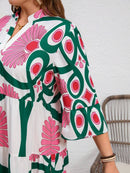 Vestido Feminino Longo de Manga Média - Mayra. Plus Size