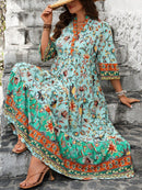 Vestido Feminino Longo de Manga Média - Mayra. Plus Size