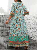 Vestido Feminino Longo de Manga Média - Mayra. Plus Size