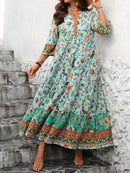 Vestido Feminino Longo de Manga Média - Mayra. Plus Size