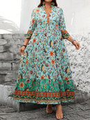 Vestido Feminino Longo de Manga Média - Mayra. Plus Size