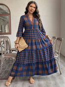 Vestido Feminino Longo de Manga Média - Mayra. Plus Size