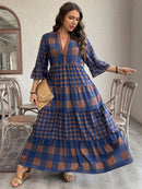 Vestido Feminino Longo de Manga Média - Mayra. Plus Size