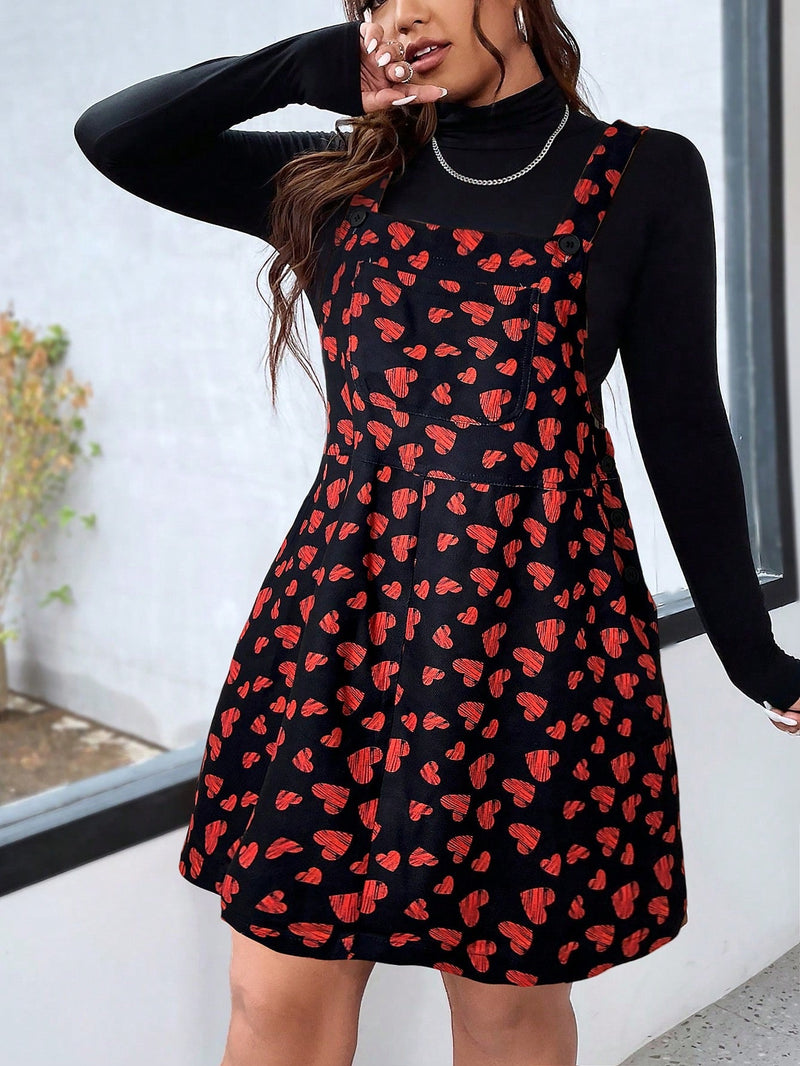 Vestido Jardineira Feminino com Bolso Veludo - Késia. Plus Size