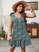 Vestido Feminino Decoração de Laço nos Ombros - Angeline. Plus Size