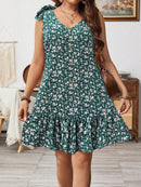 Vestido Feminino Decoração de Laço nos Ombros - Angeline. Plus Size